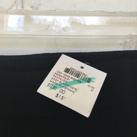 NWT NEW Club Monaco Black Classic Work Pants Trousers - Org. $159 - Size 00 - Picture 5 of 6